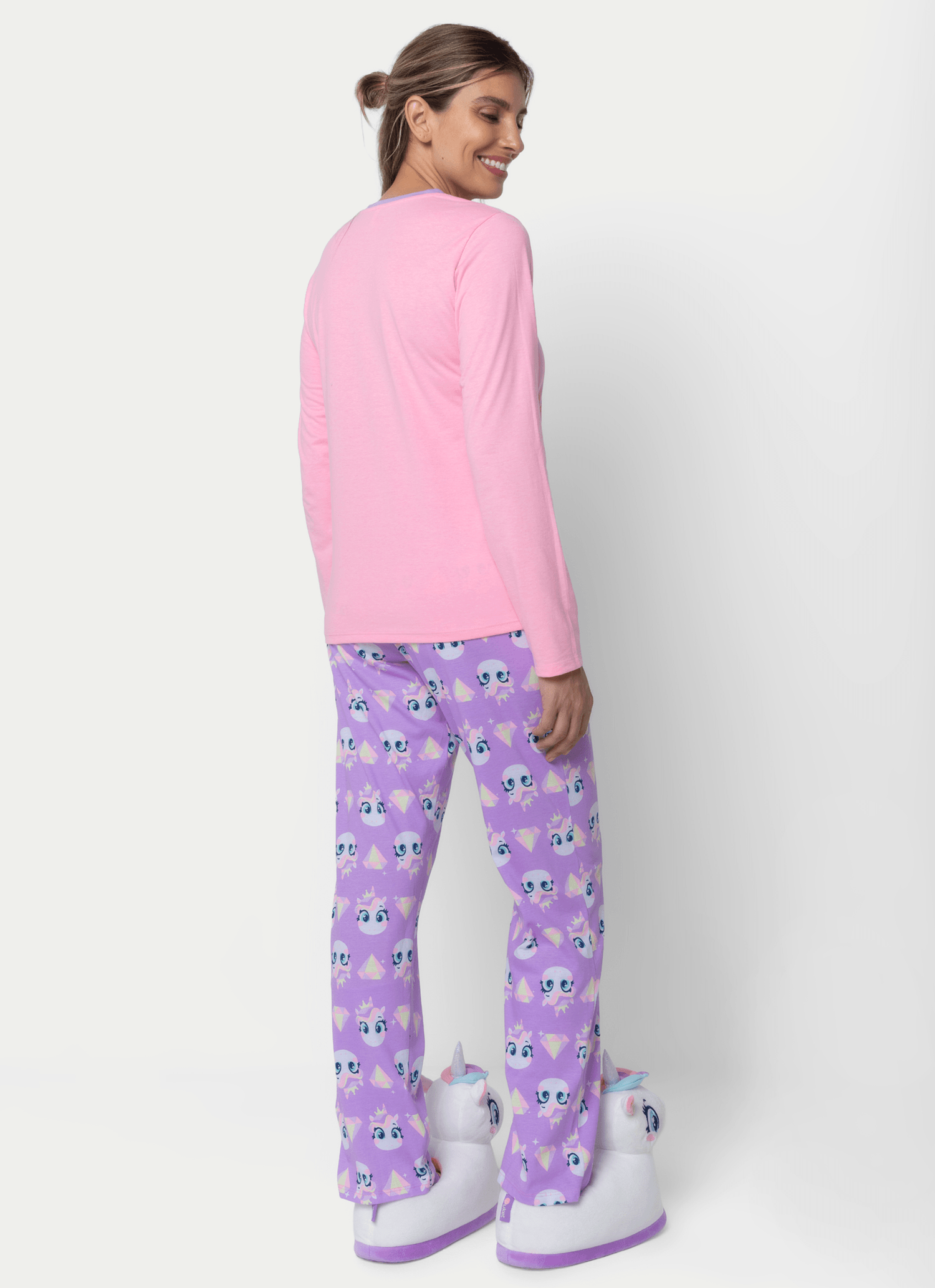 Pijama-Manga-Longa-Feminino-Unicornio-Diamante