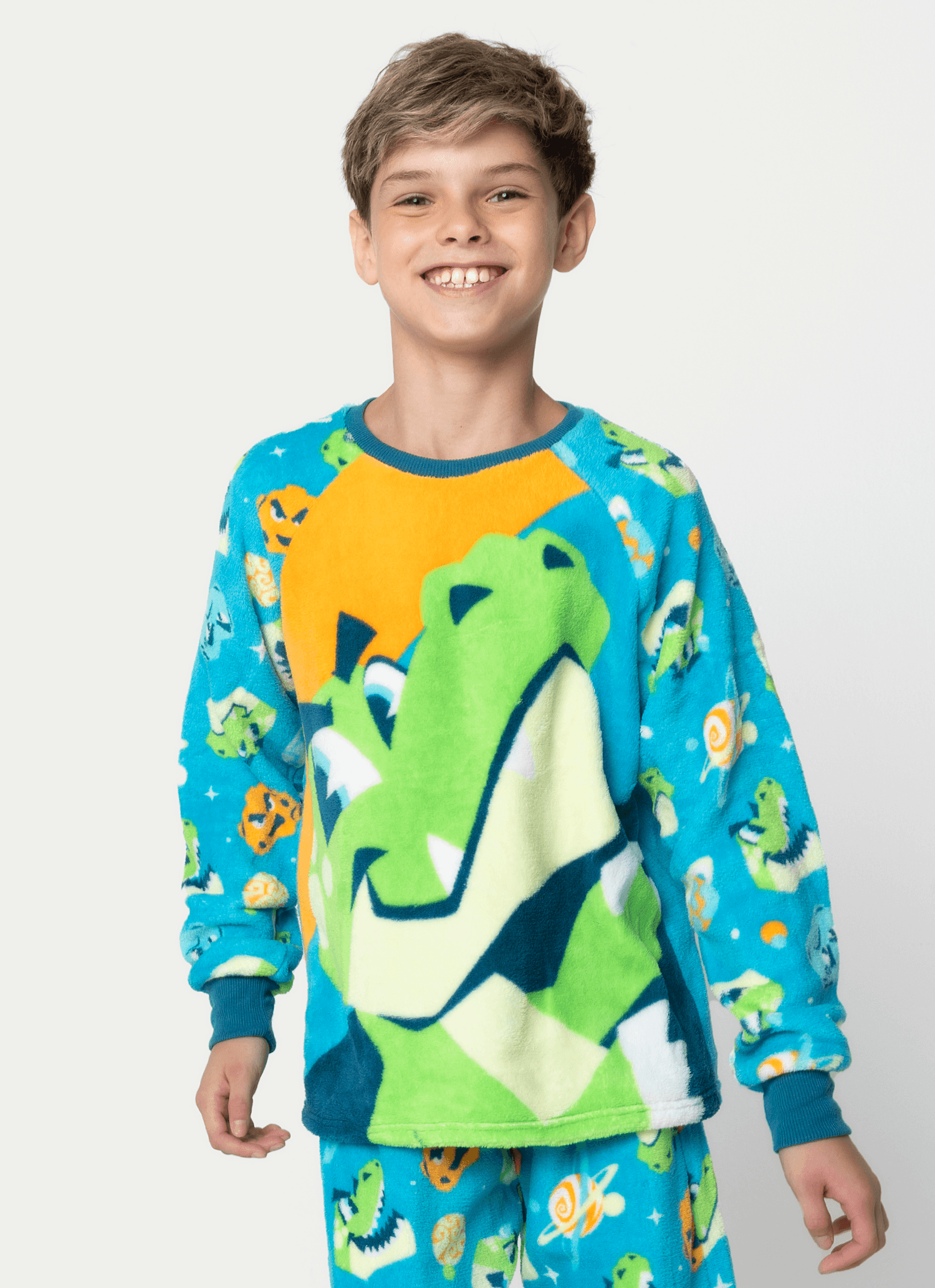 Pijama-Manga-Longa-Soft-Menino-Teen-Dino-Astronauta