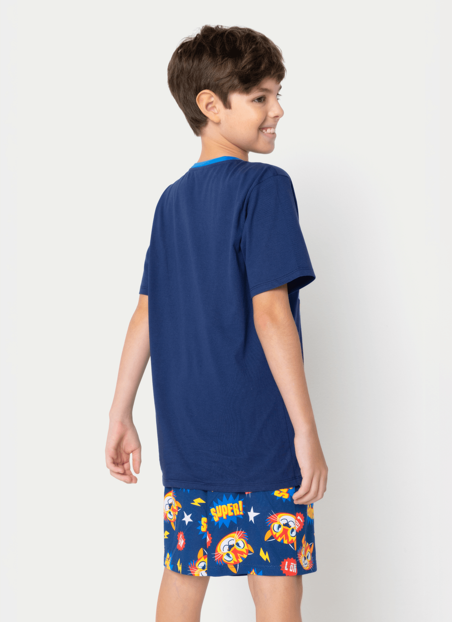 Pijama-Manga-Curta-Algodao-Menino-Teen-Tigre-Lucha