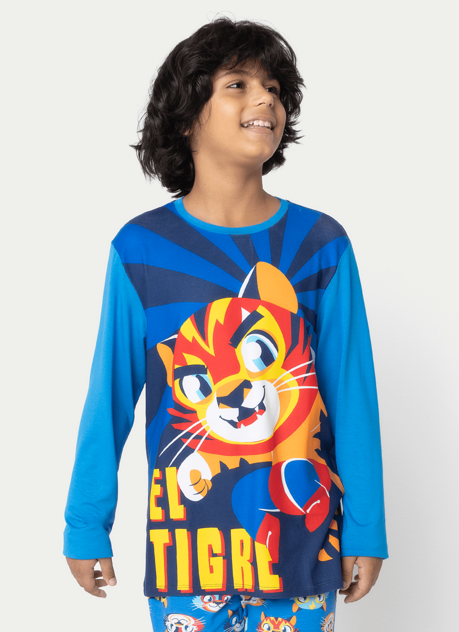 Pijama-Manga-Longa-Viscolycra-Menino-Teen-Tigre-Lucha