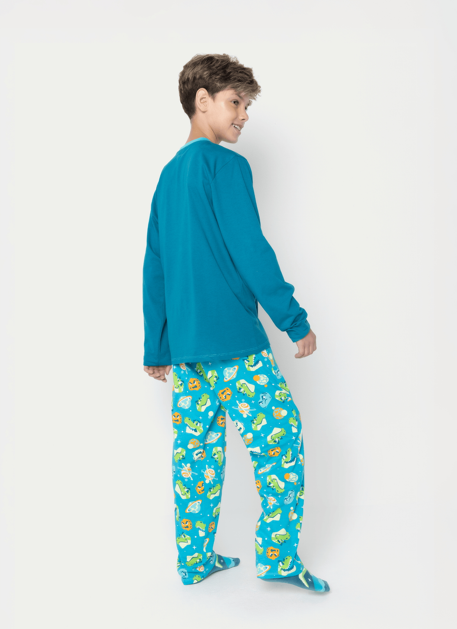 Pijama-Manga-Longa-Algodao-Menino-Teen-Dino-Astronauta