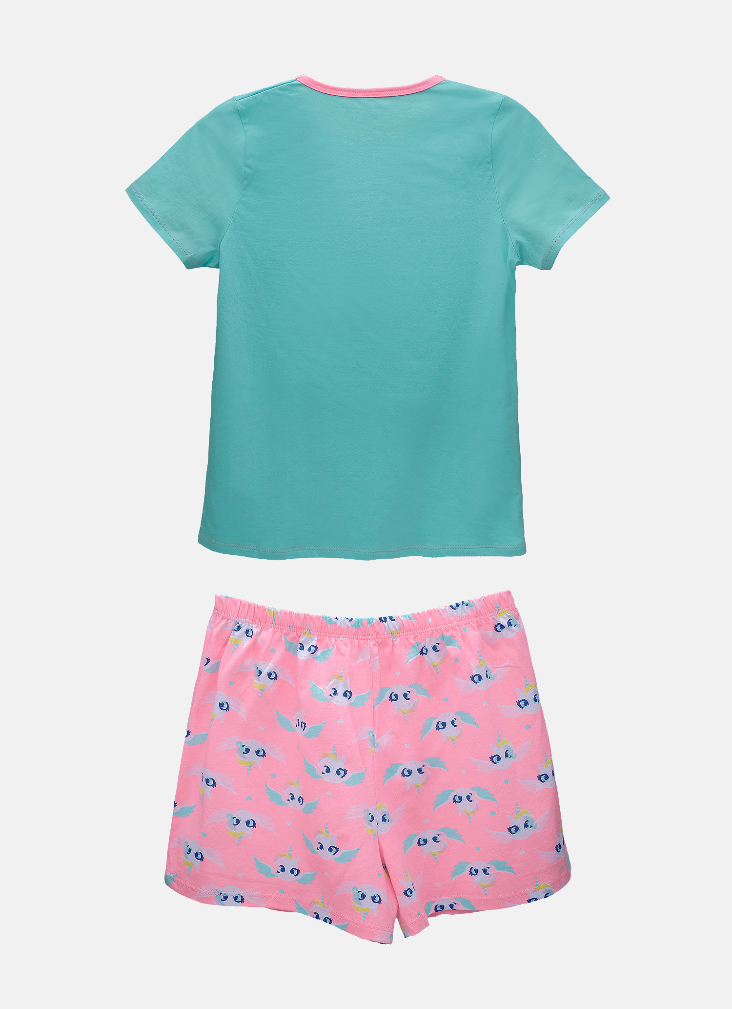 Pijama-Manga-Curta-Algodao-Menina-Teen-Unicornio-Love