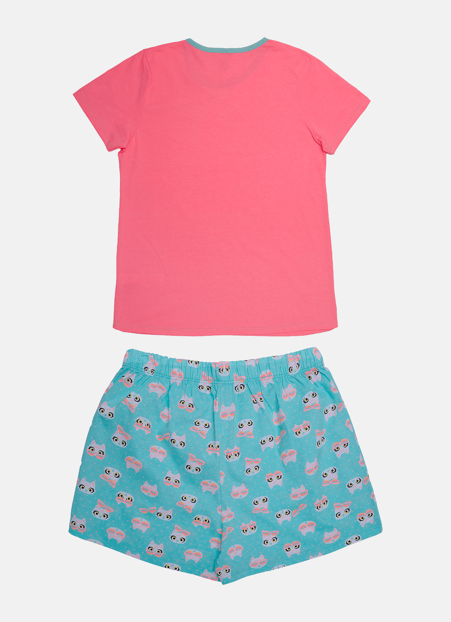 Pijama-Manga-Curta-Feminino-Gata-Meow