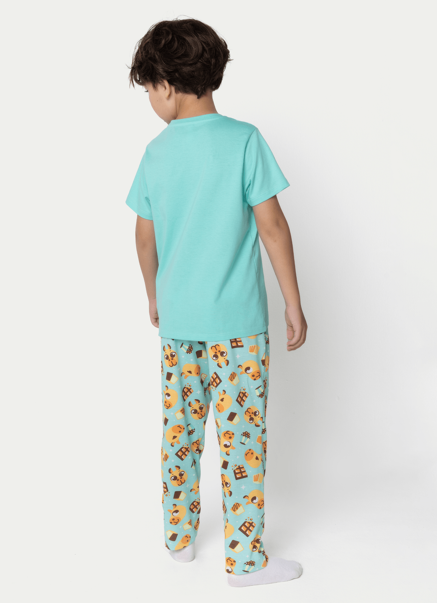 Pijama-Manga-Curta-Algodao-Menino-Capivara-Chocolate