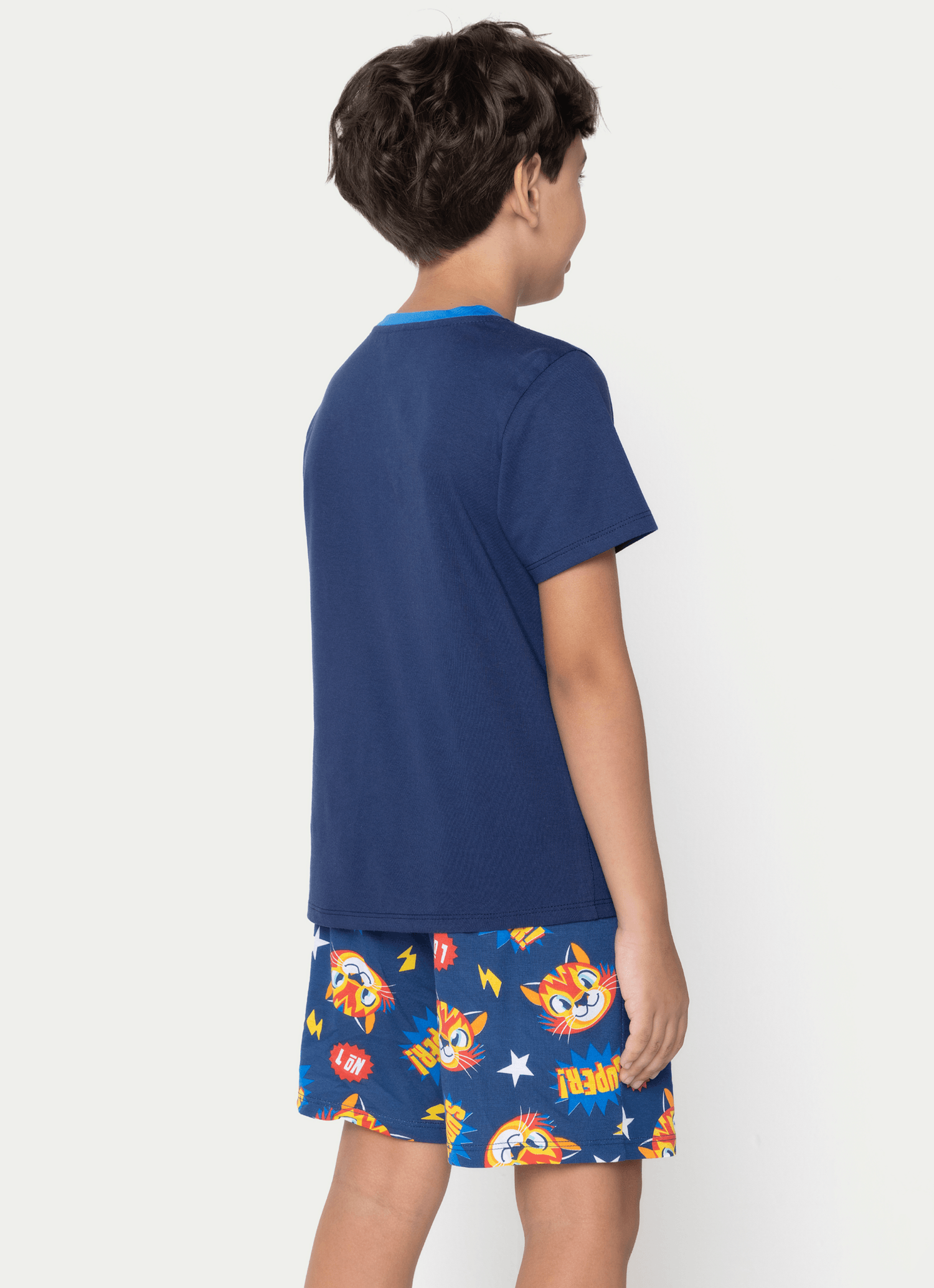 Pijama-Manga-Curta-Algodao-Menino-Tigre-Lucha