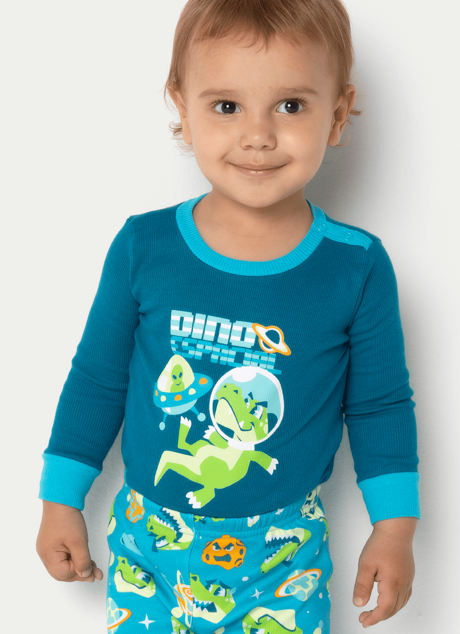 Pijama-Manga-Longa-Bebe-Menino-Dino-Astronauta