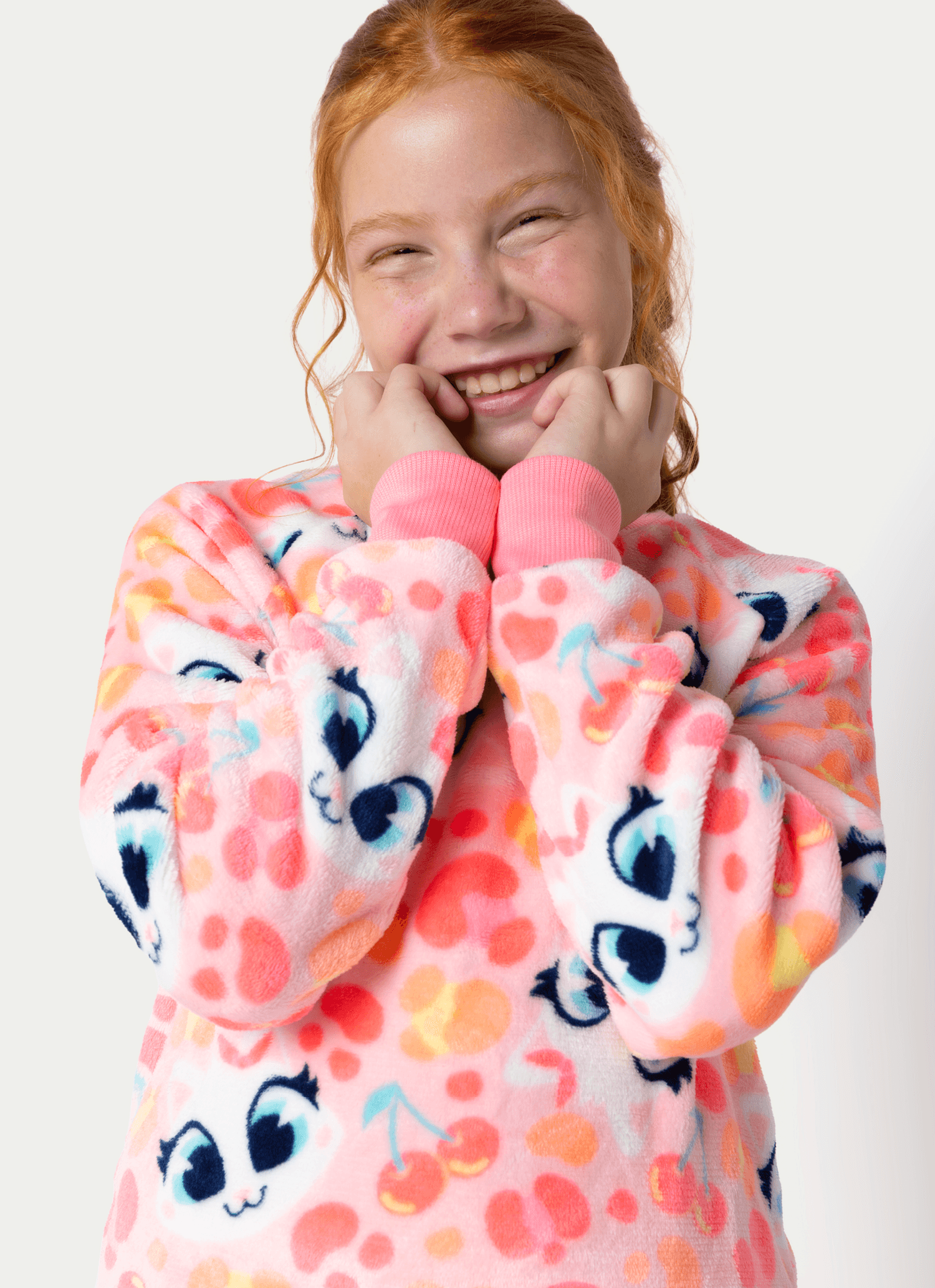 Pijama-Manga-Longa-Soft-Menina-Teen-Gata-Cereja