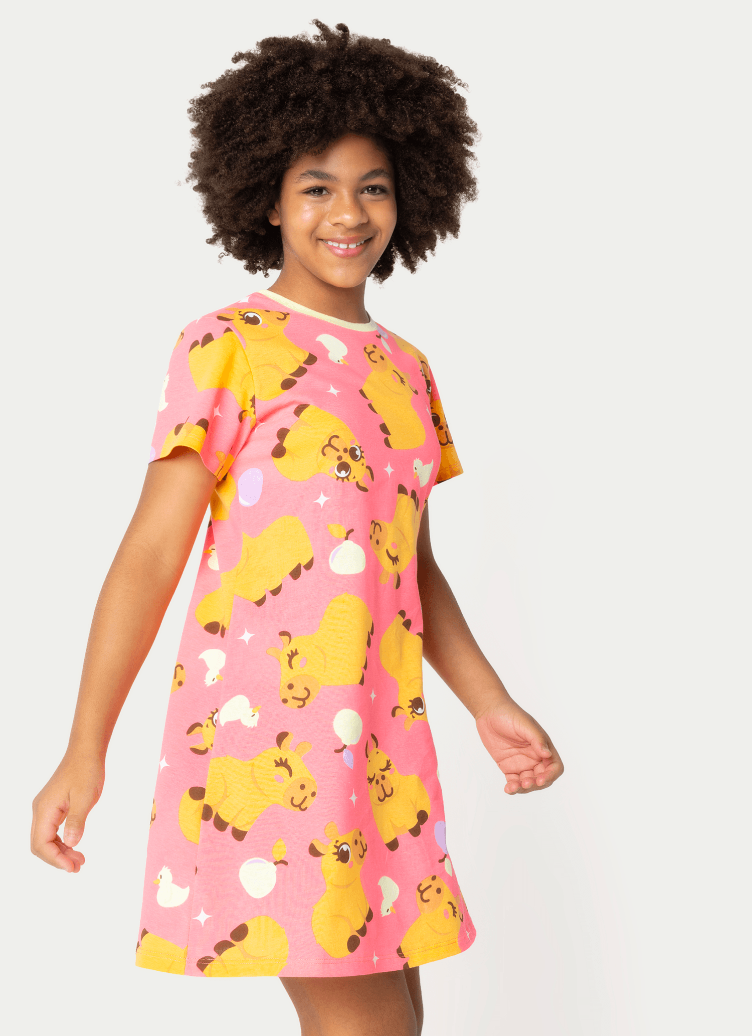 Camisola-Manga-Curta-Algodao-Menina-Teen-Capivara-Vibes