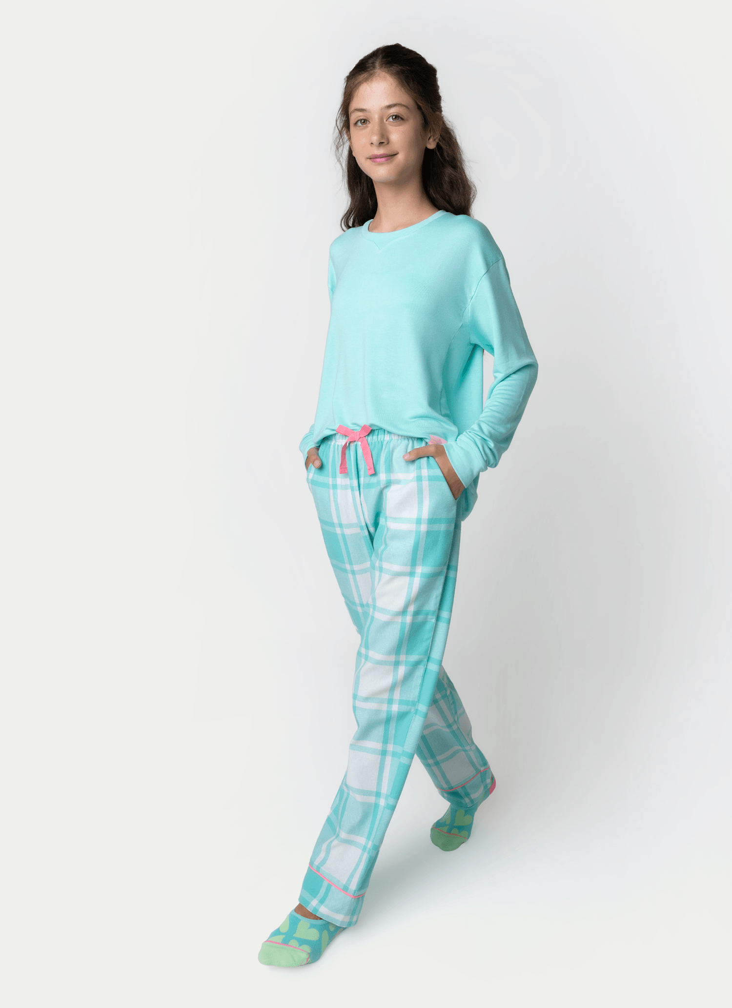 Pijama-Manga-Longa-Menina-Teen-Xadrez