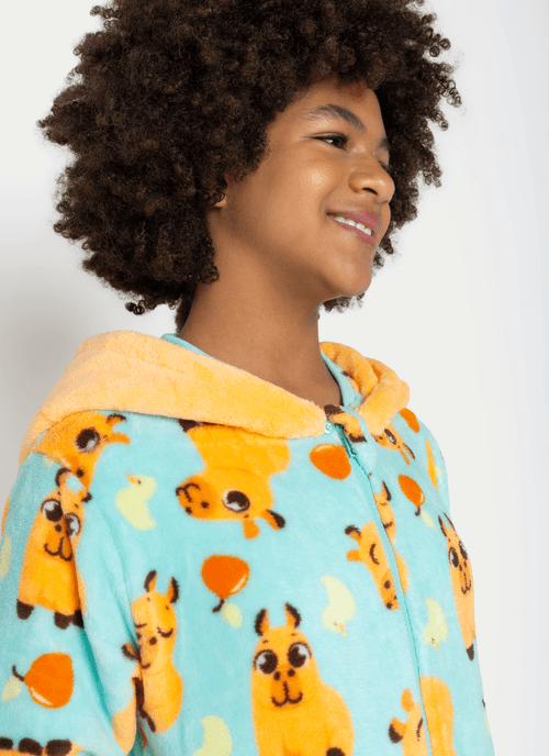 Macacão Manga Longa Soft Unissex Teen Capivara Vibes