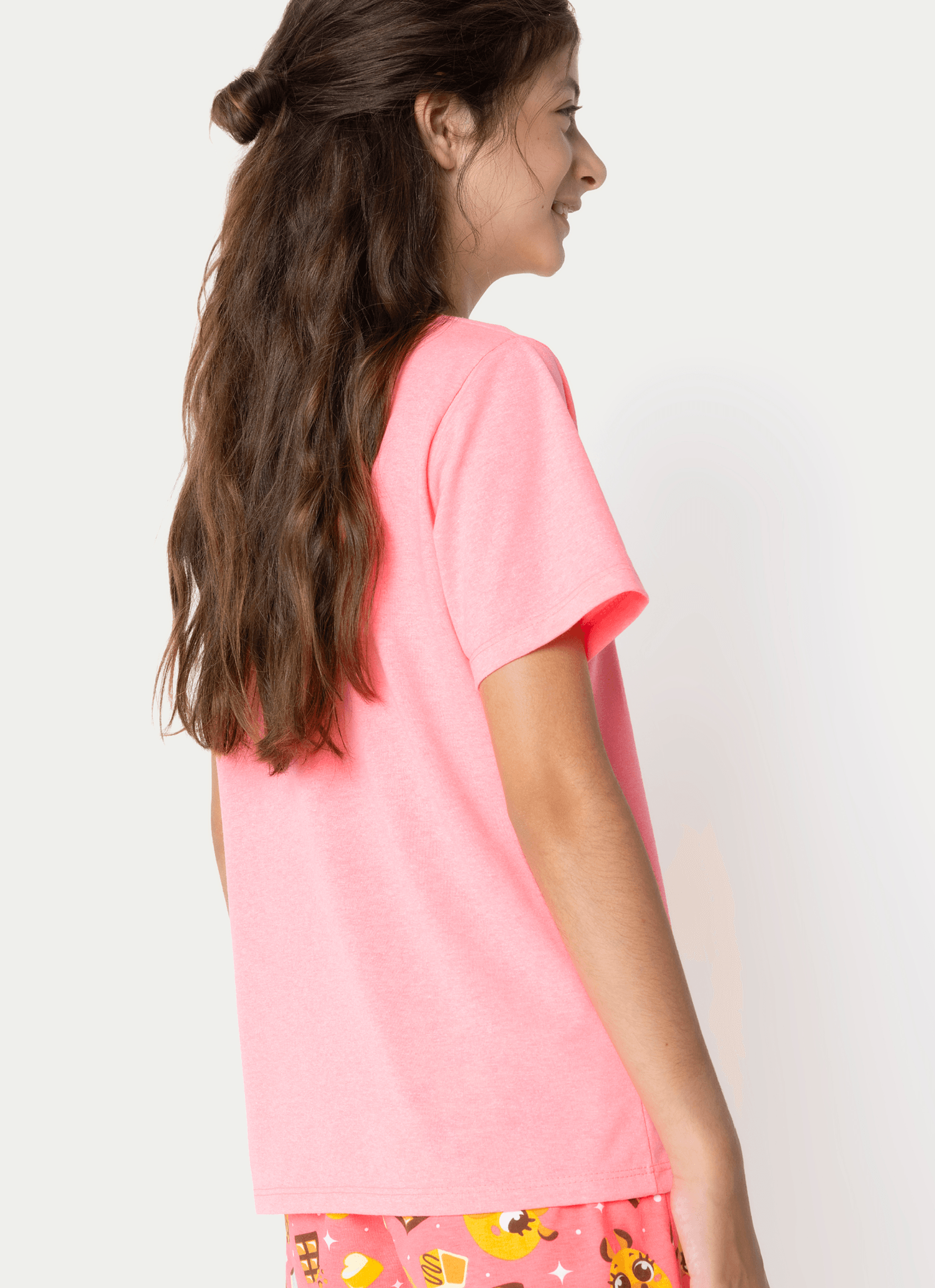 Pijama-Manga-Curta-Menina-Teen-Capivara-Chocolate