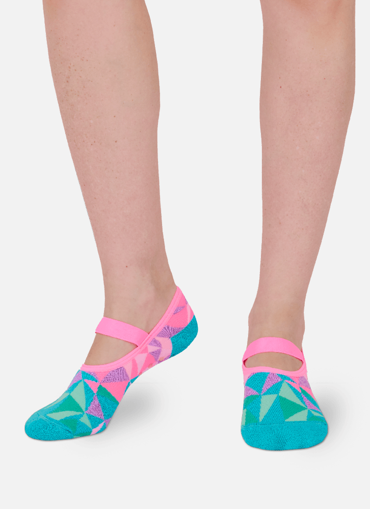 Meia-Sapatilha-Antiderrapante-Feminina-Mosaico