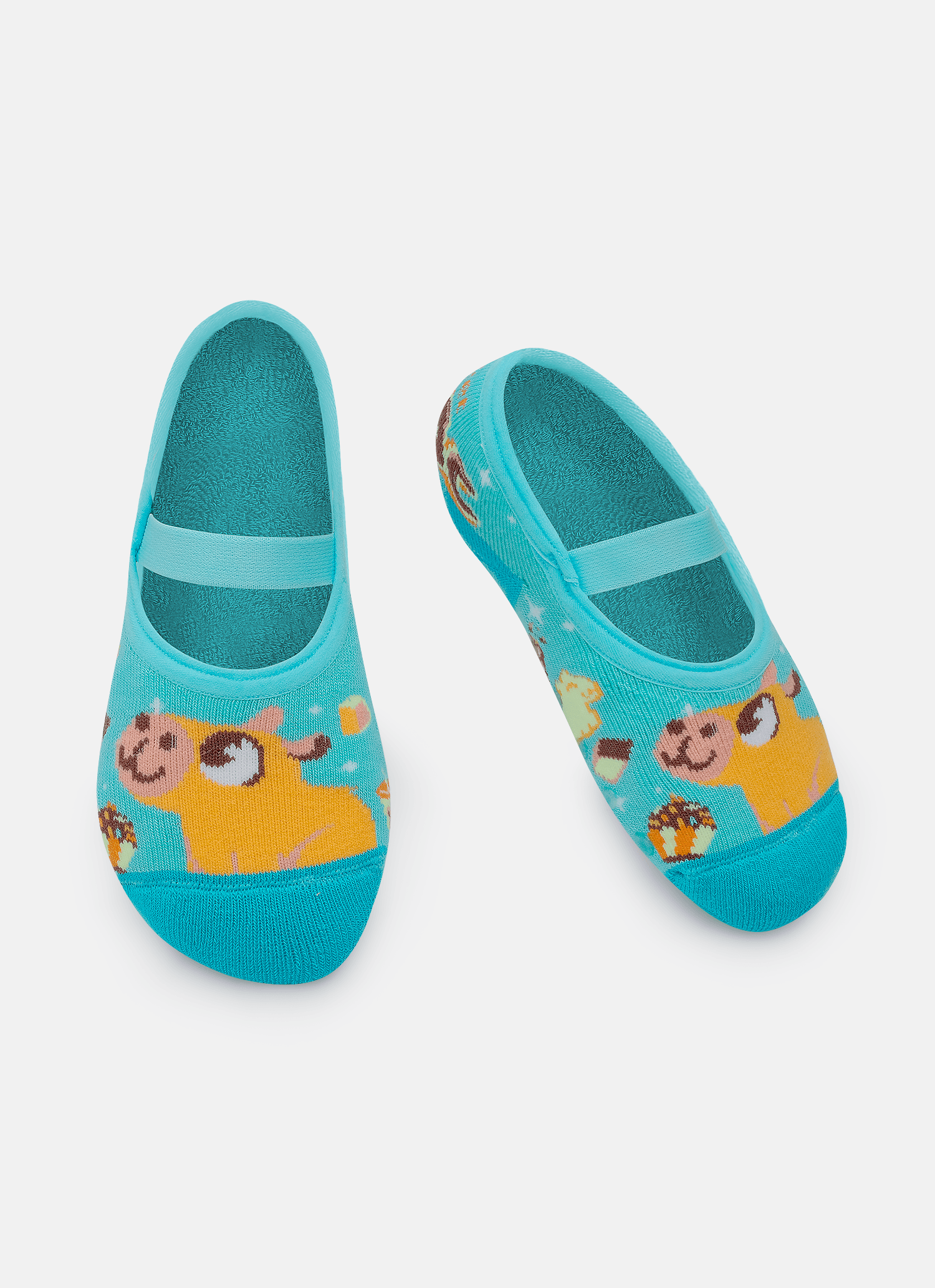 Meia-Sapatilha-Antiderrapante-Unissex-Kids-Capivara-Chocolate