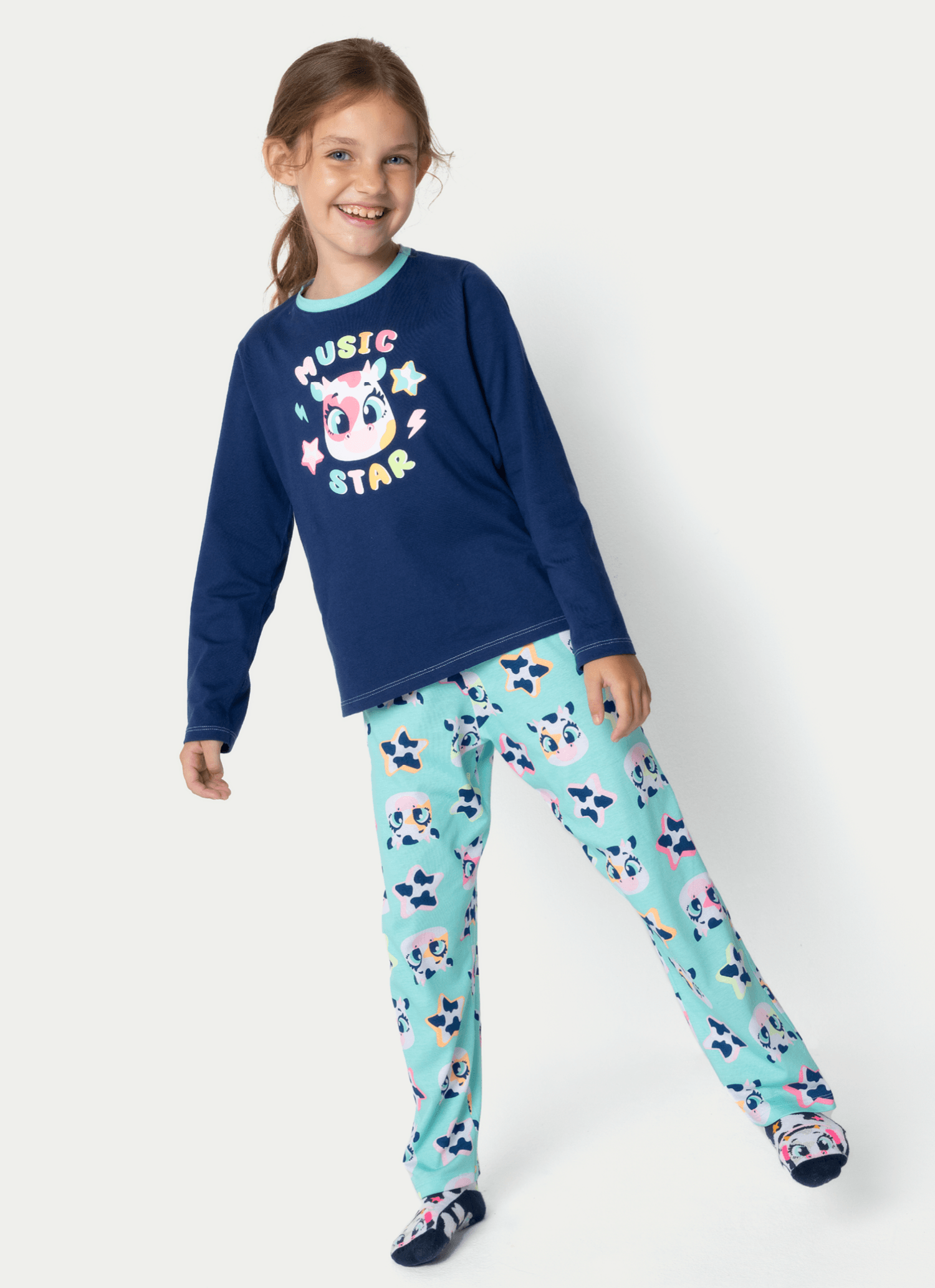 Pijama-Manga-Longa-Algodao-Menina-Vaca-Moosic