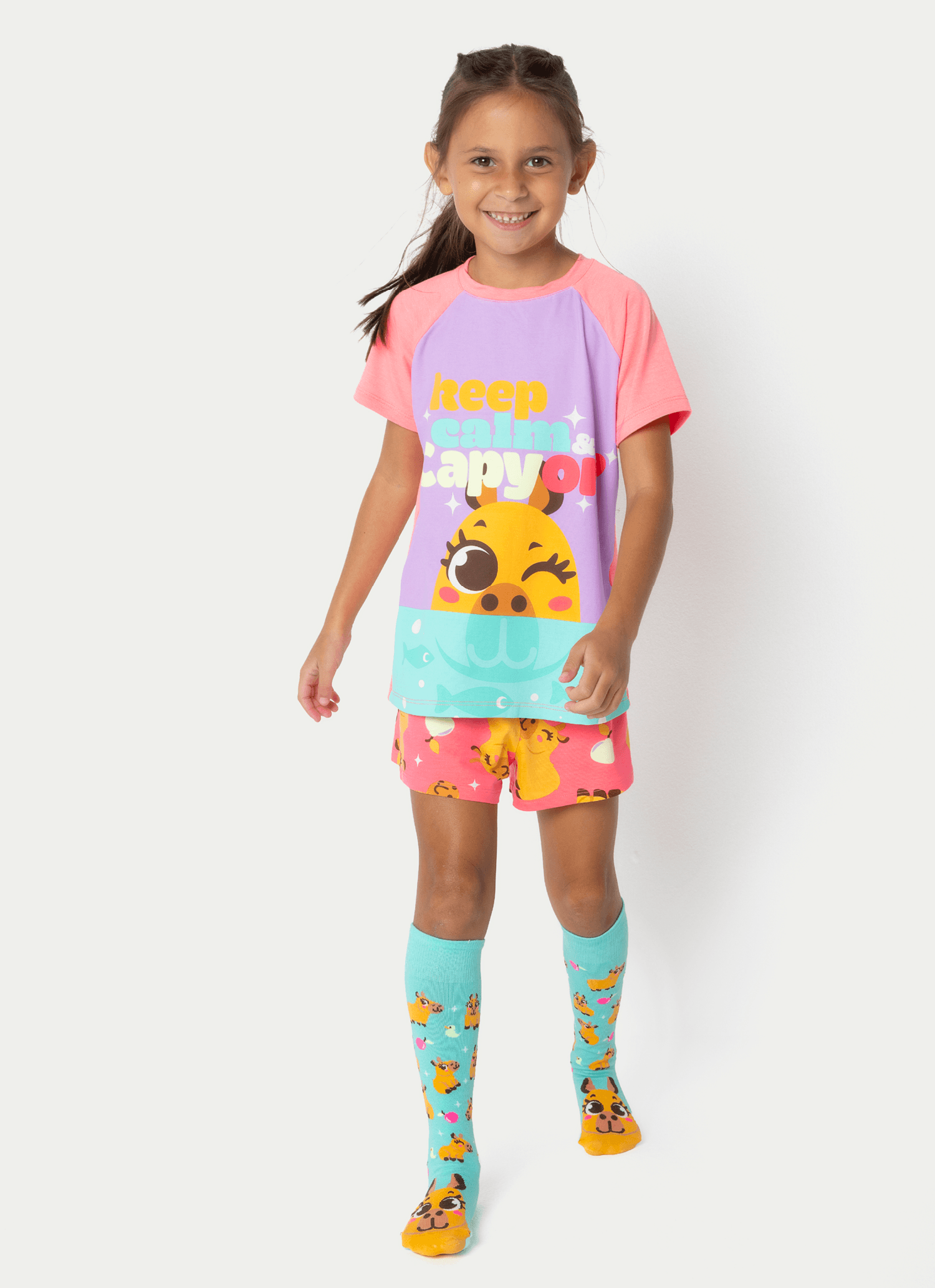 Pijama-Manga-Curta-Viscolycra-Menina-Capivara-Vibes