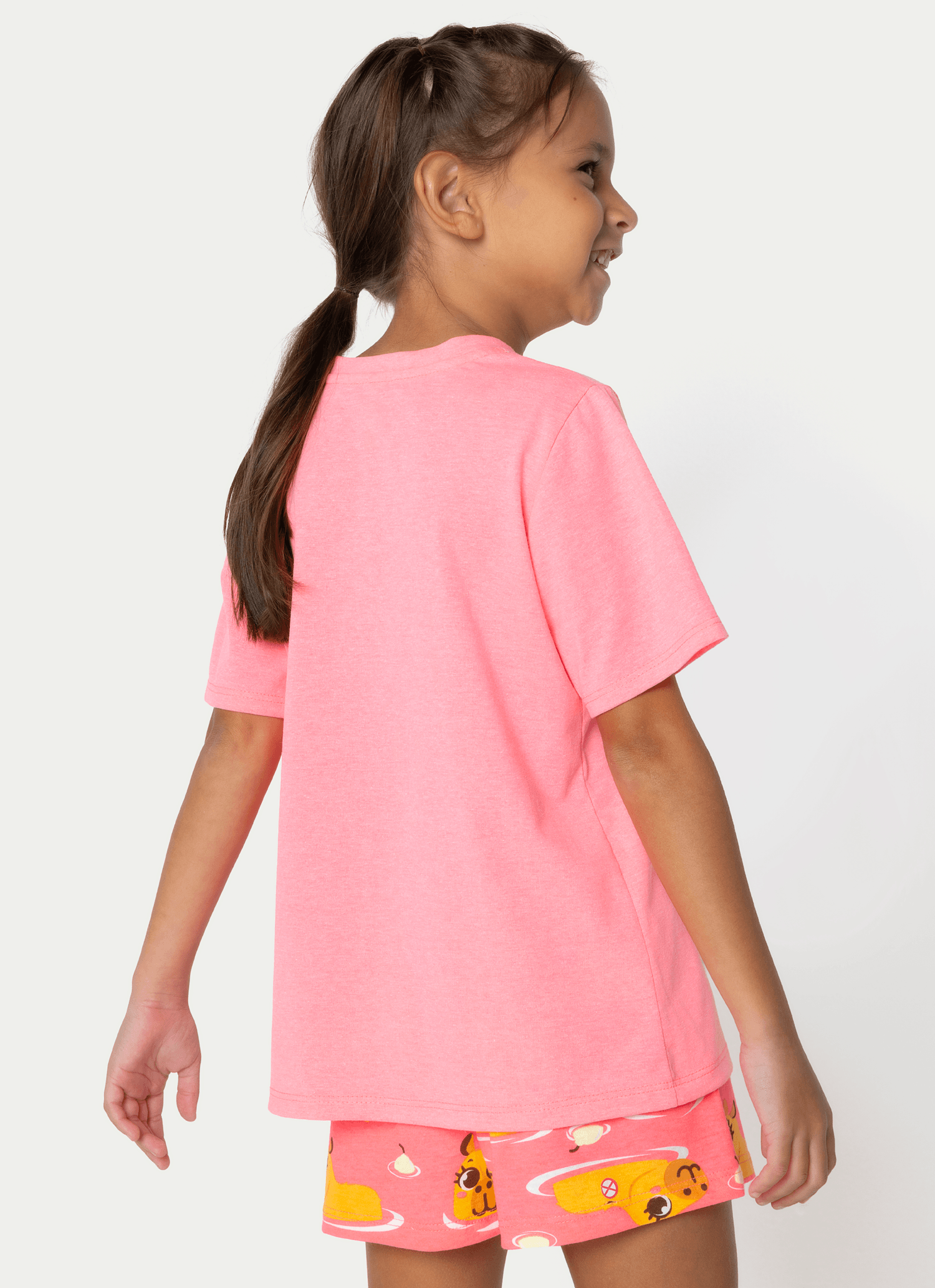 Pijama-Manga-Curta-Algodao-Menina-Capy-Bora