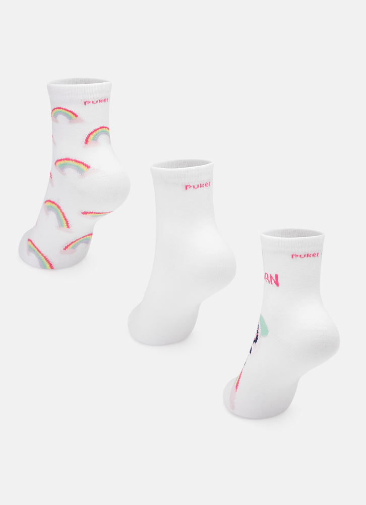 Kit-Com-3-Meias-Soquete-Menina-Panda-Unicornio