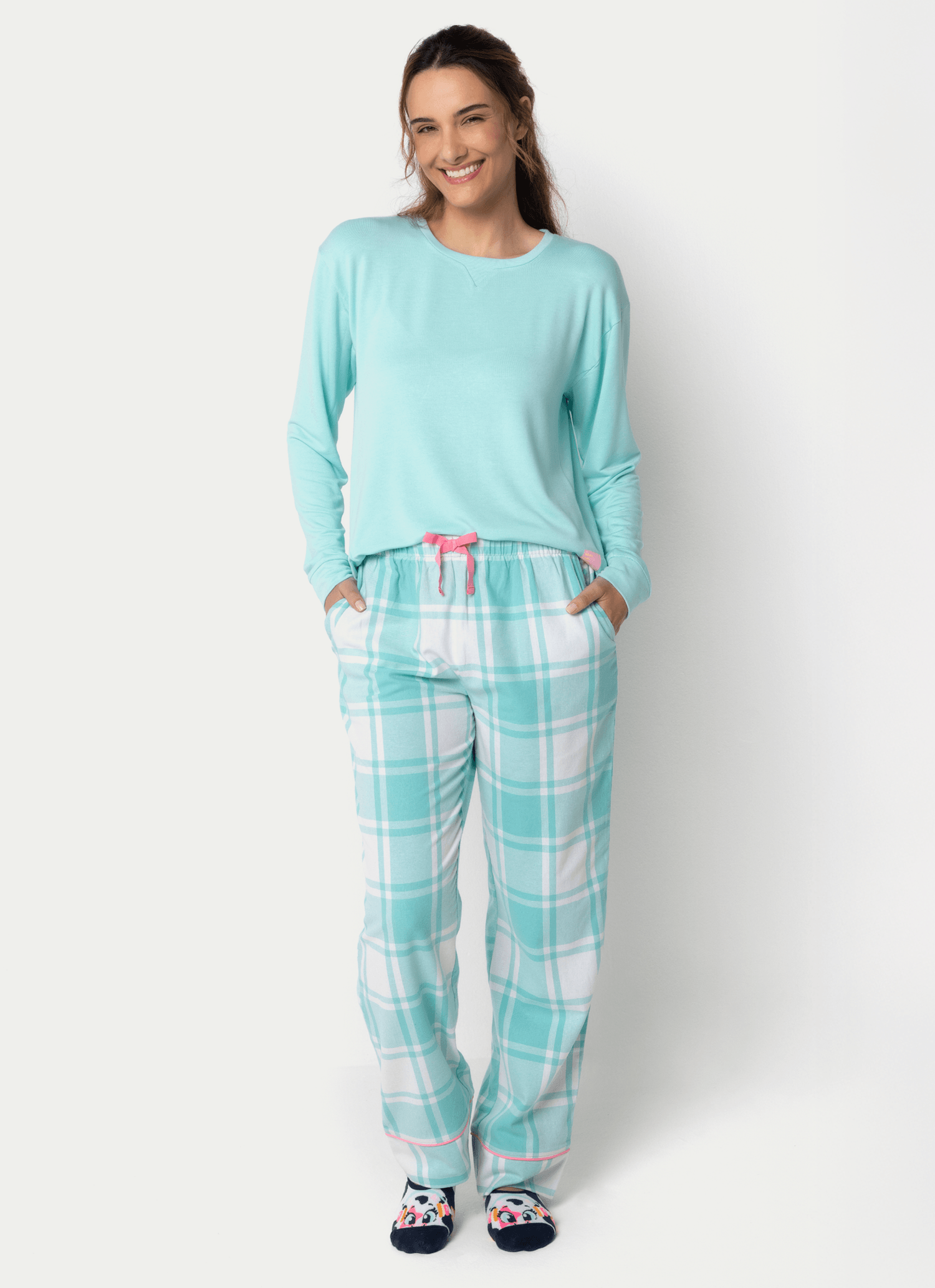 Pijama-Manga-Longa-Feminino-Xadrez