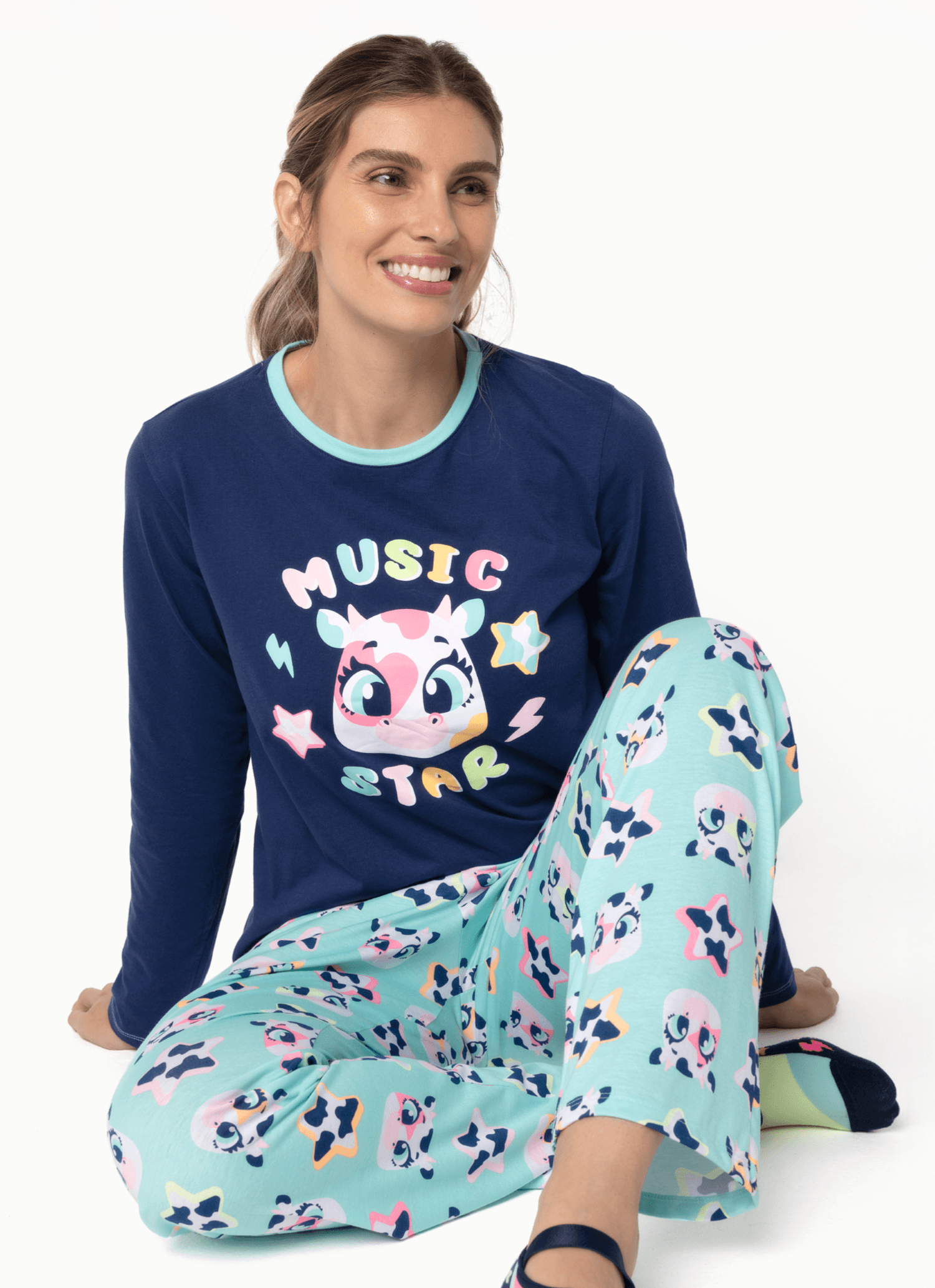 Pijama-Manga-Longa-Algodao-Feminino-Vaca-Moosic