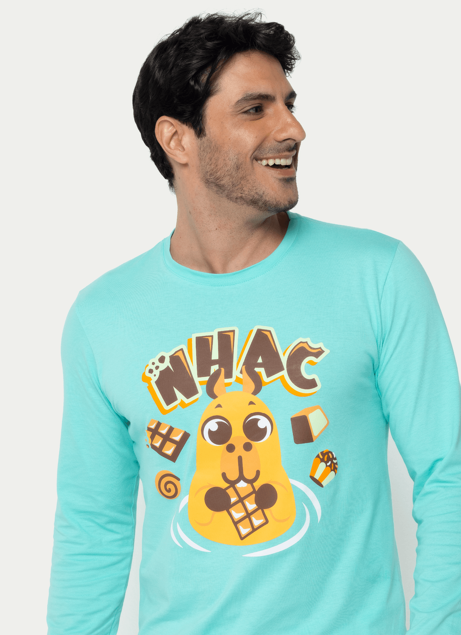 Pijama-Manga-Longa-Algodao-Masculino-Capivara-Chocolate