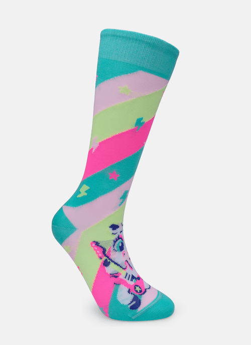 Meia Cano 3/4 Menina Vaca Moosic