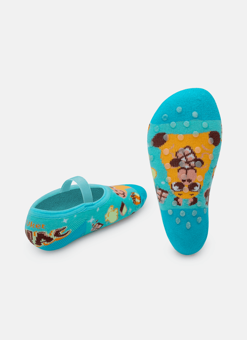 Meia Sapatilha Antiderrapante Unissex Kids Capivara Chocolate