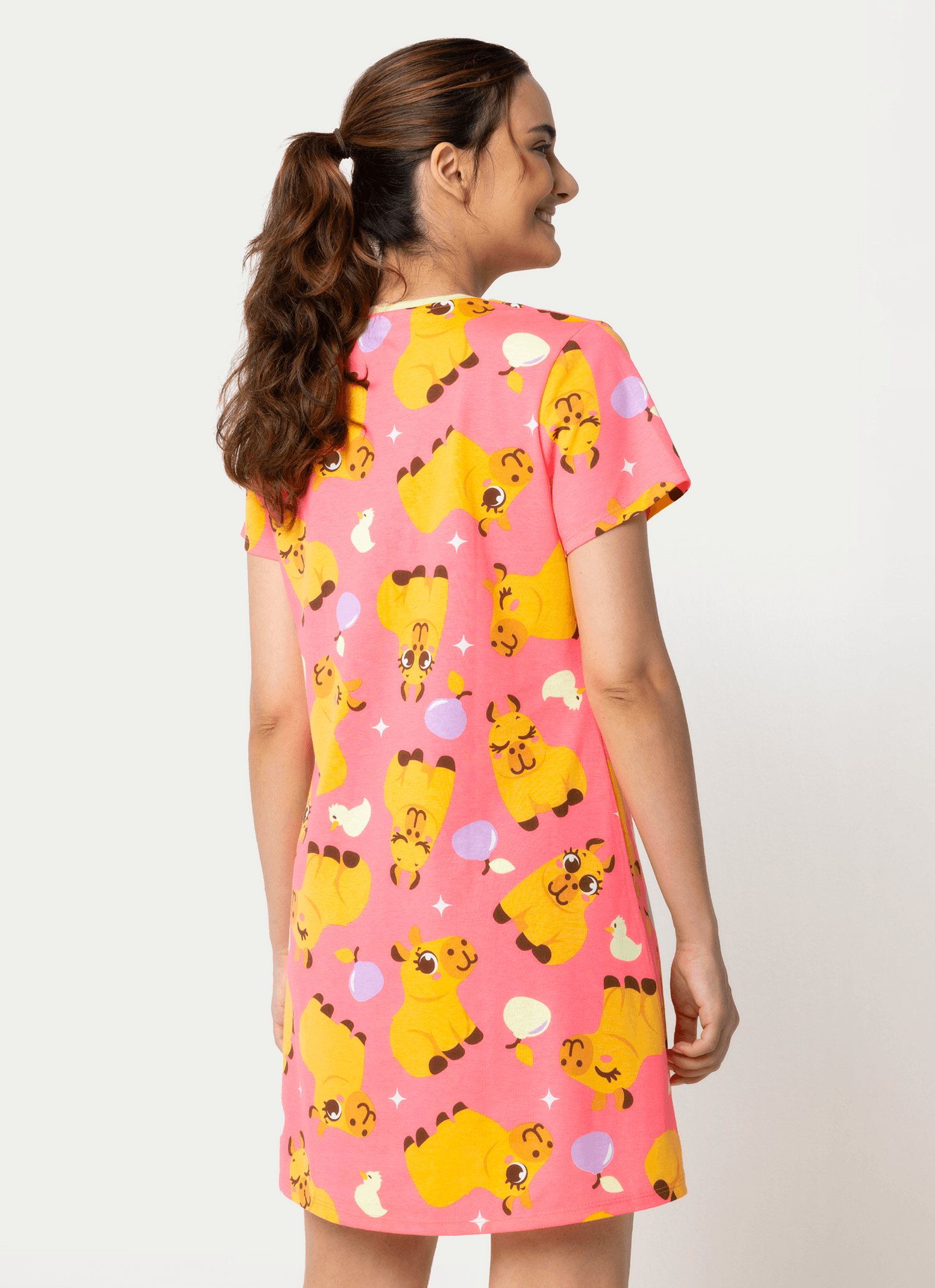 Camisola-Manga-Curta-Algodao-Feminina-Capivara-Vibes