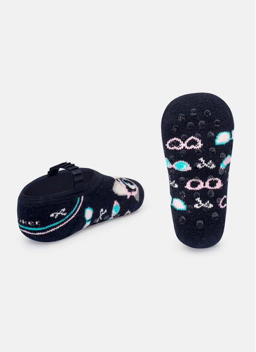 Meia Sapatilha com Antiderrapante Bebê Menina Gata