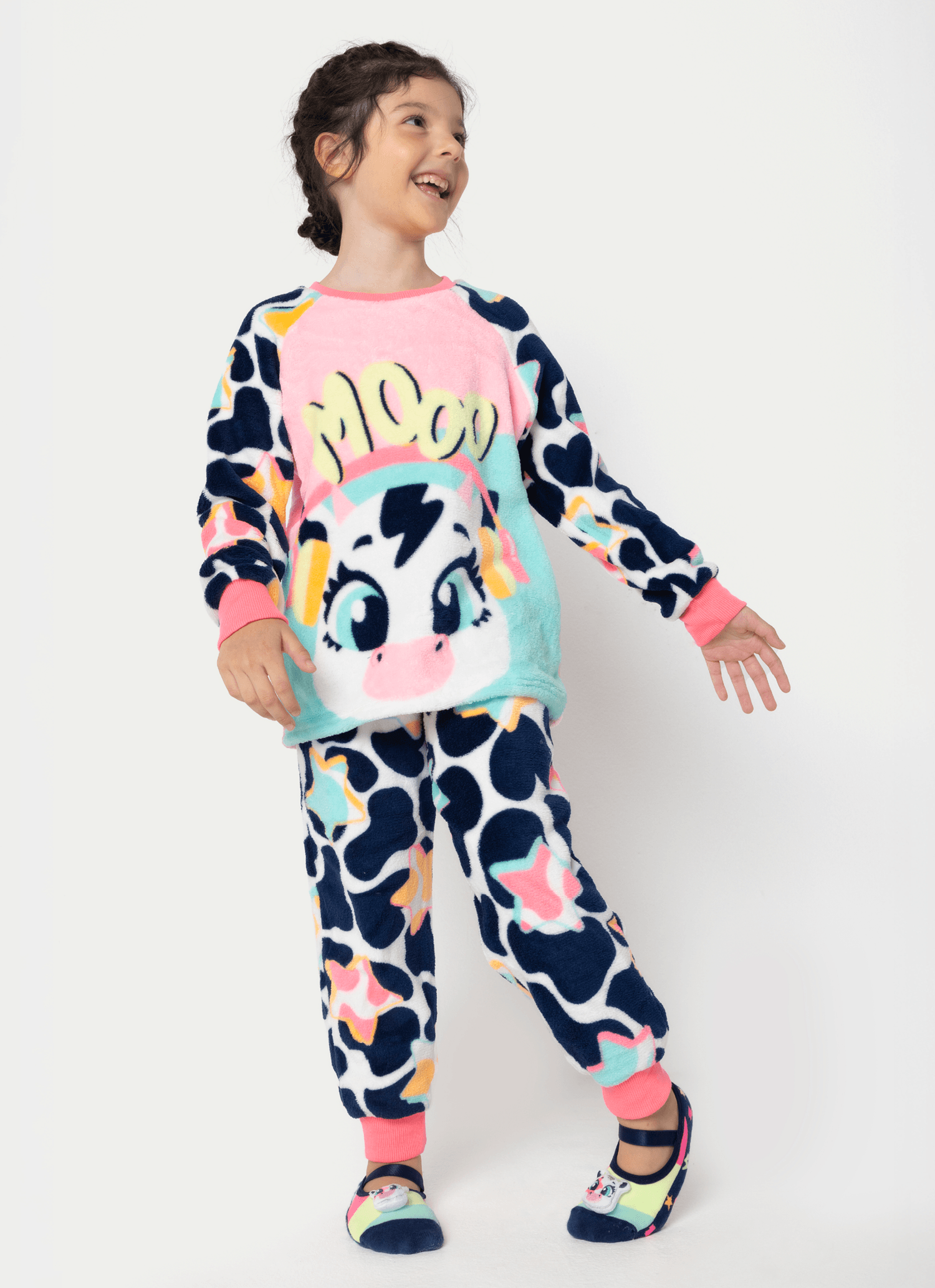 Pijama-Manga-Longa-Soft-Menina-Vaca-Moosic