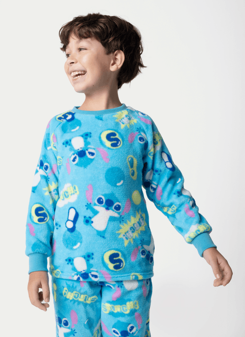 Pijama Manga Longa Soft Menino Stitch