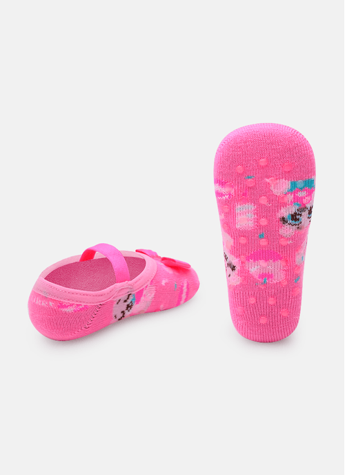 Meia Sapatilha Bebê RN Menina Urso Doces