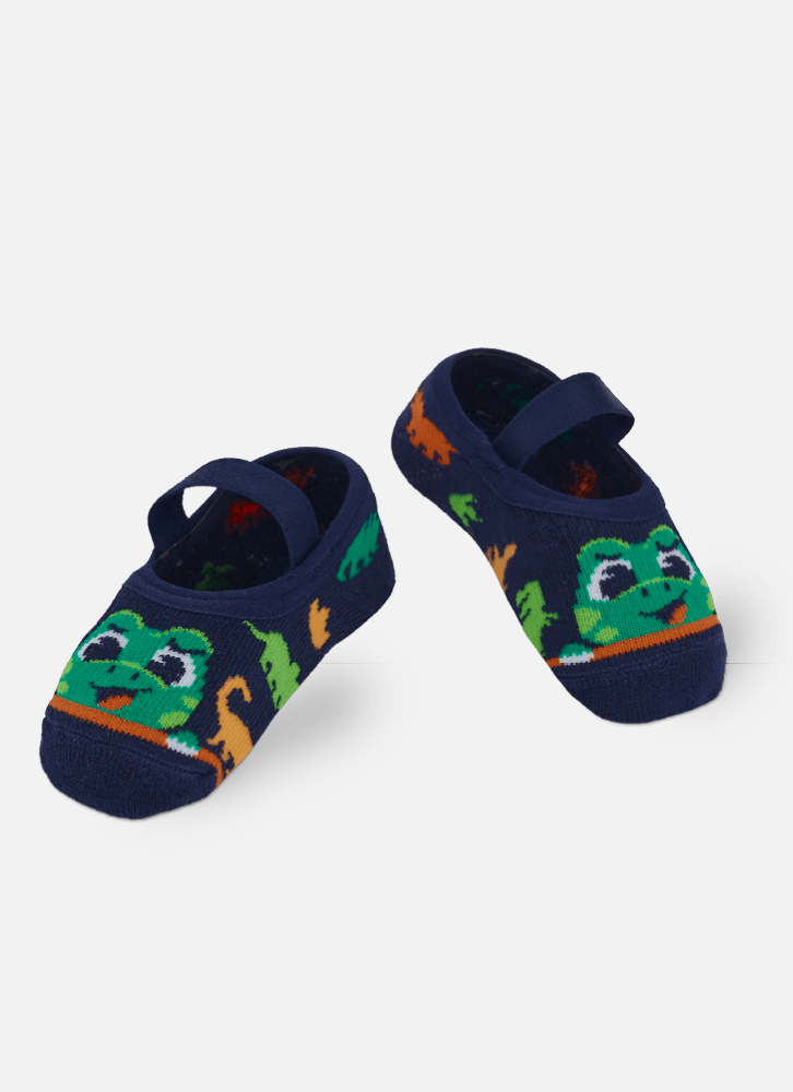 Meia-Sapatilha-Antiderrapante-Bebe-Menino-Dinossauro