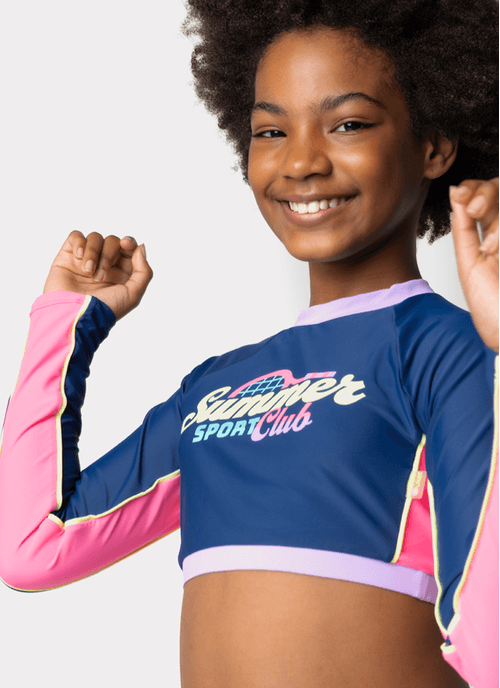 Conjunto Cropped e Calcinha Menina Teen Unicórnio Tênis