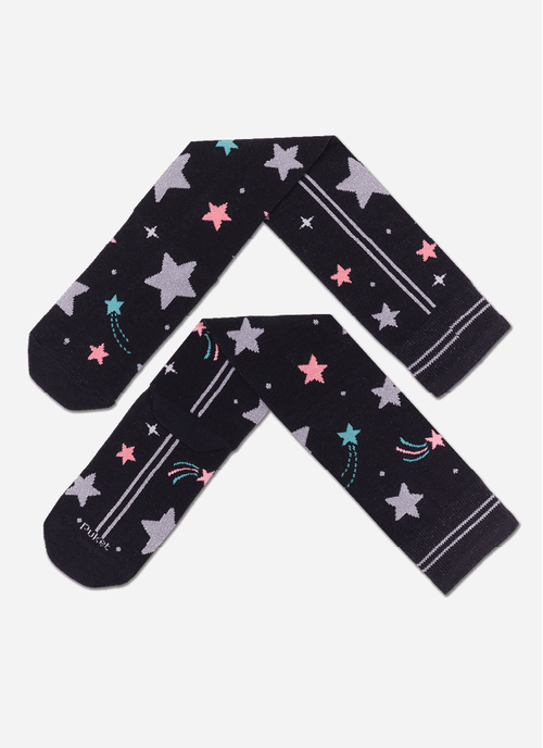 Meia Cano 3/4 Feminina Estrelas