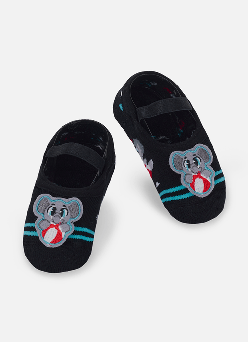 Meia Sapatilha Antiderrapante Bebê Menino Elefante