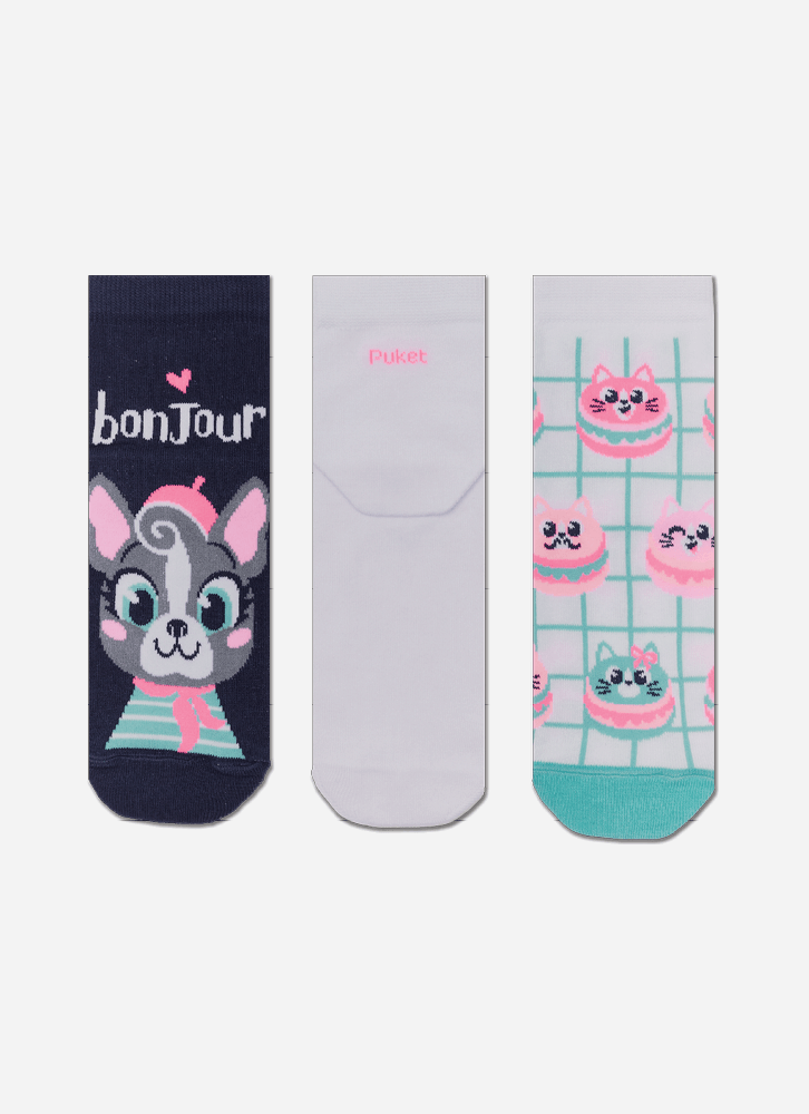 Kit-Com-3-Meias-Cano-Curto-Feminina-Cachorro