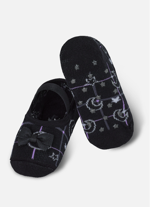 Meia Sapatilha Antiderrapante Bebê Menina Lua