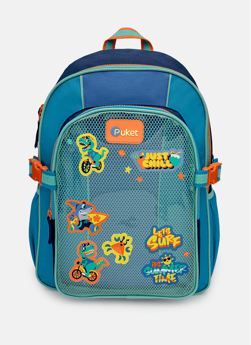 Mochila Costas Color Block Azul