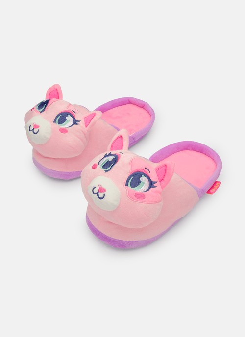 Pantufa Menina Gata Cereja