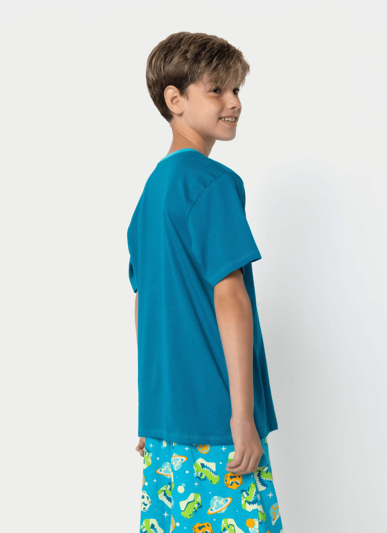 Pijama-Manga-Curta-Algodao-Menino-Teen-Dino-Astronauta