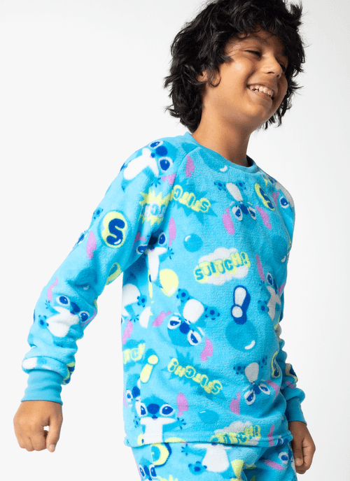 Pijama Manga Longa Soft Menino Teen Stitch