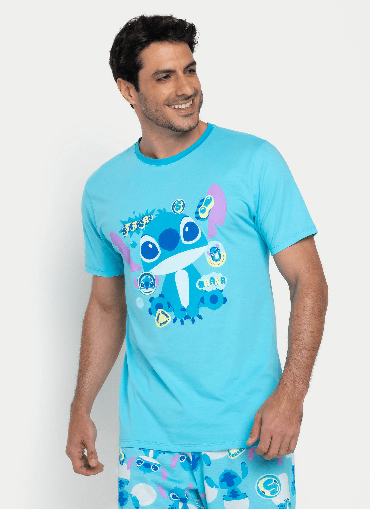 Pijama-Manga-Curta-Algodao-Masculino-Stitch