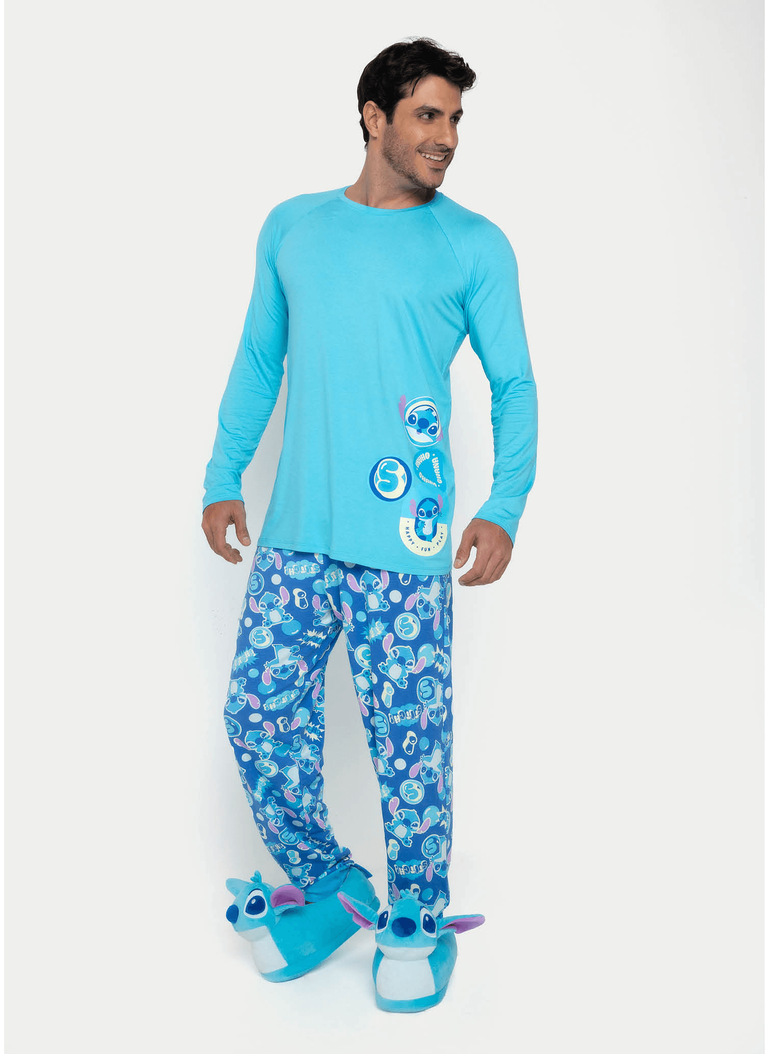 Pijama-Manga-Longa-Viscolycra-Masculino-Stitch