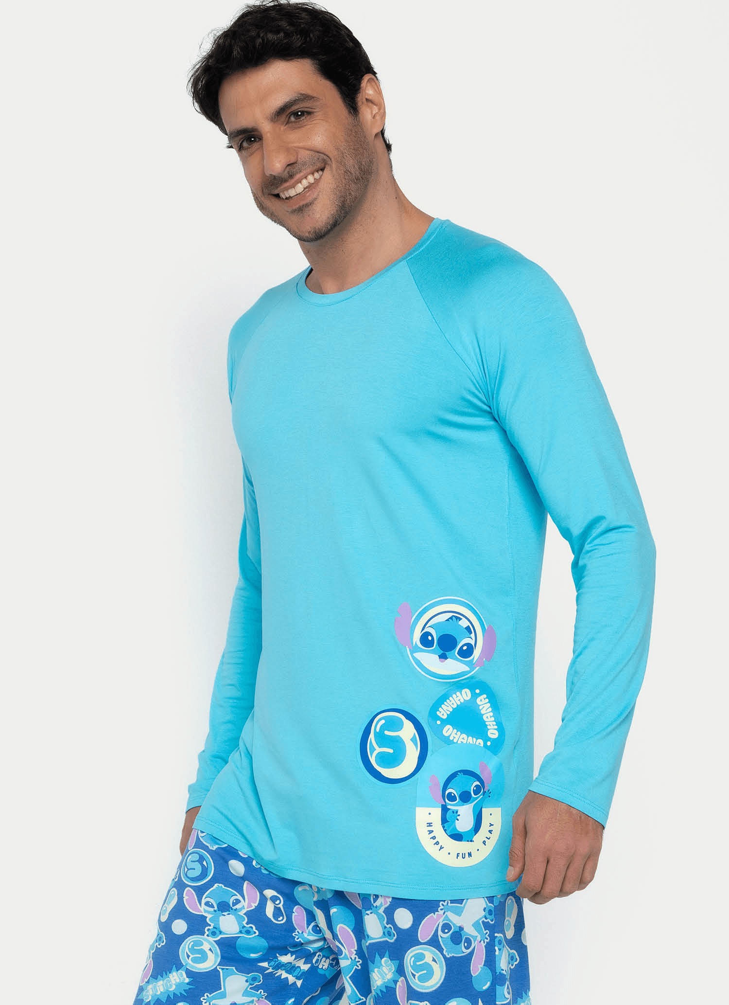 Pijama-Manga-Longa-Viscolycra-Masculino-Stitch
