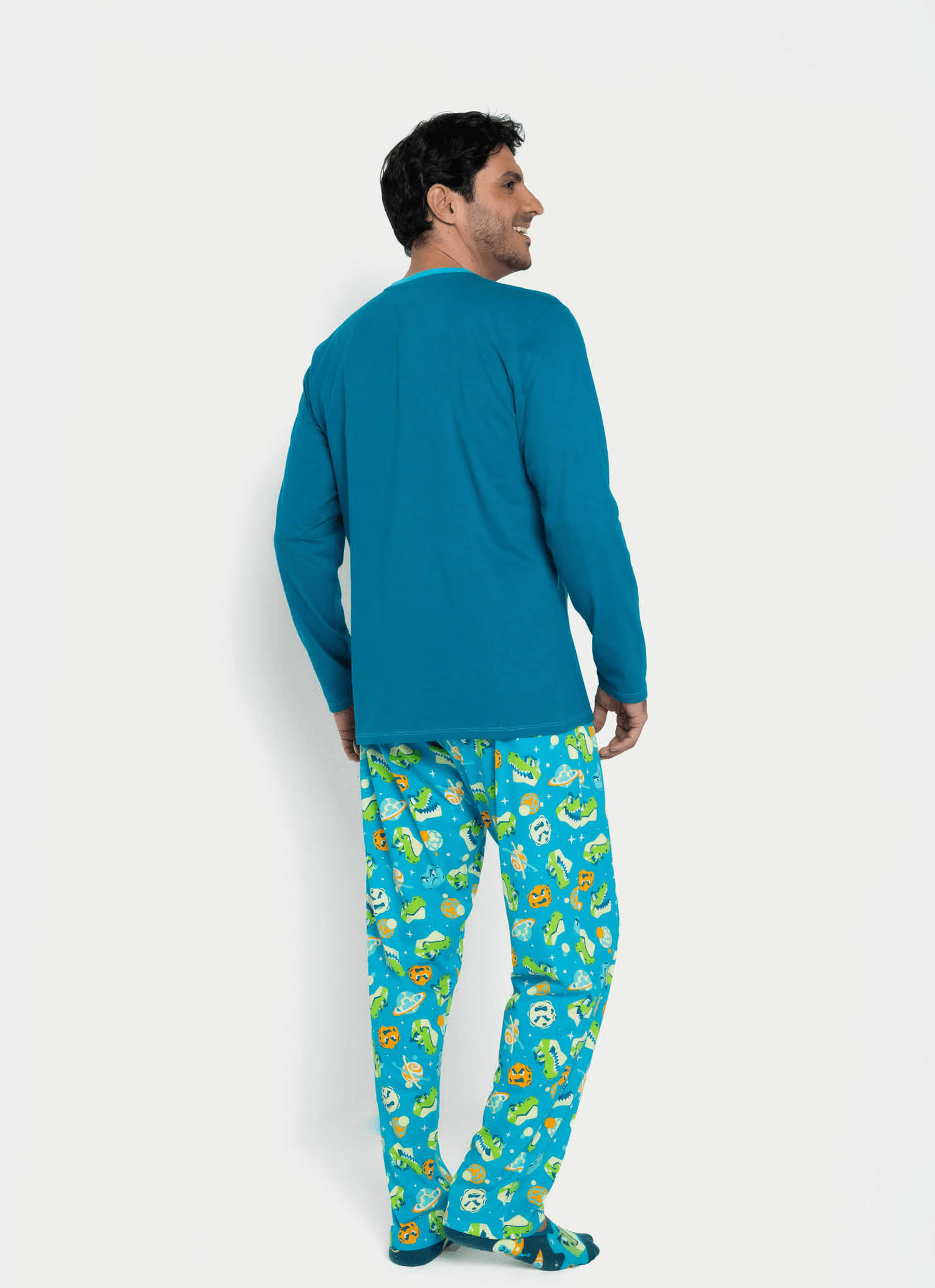 Pijama-Manga-Longa-Algodao-Masculino-Dino-Astronauta