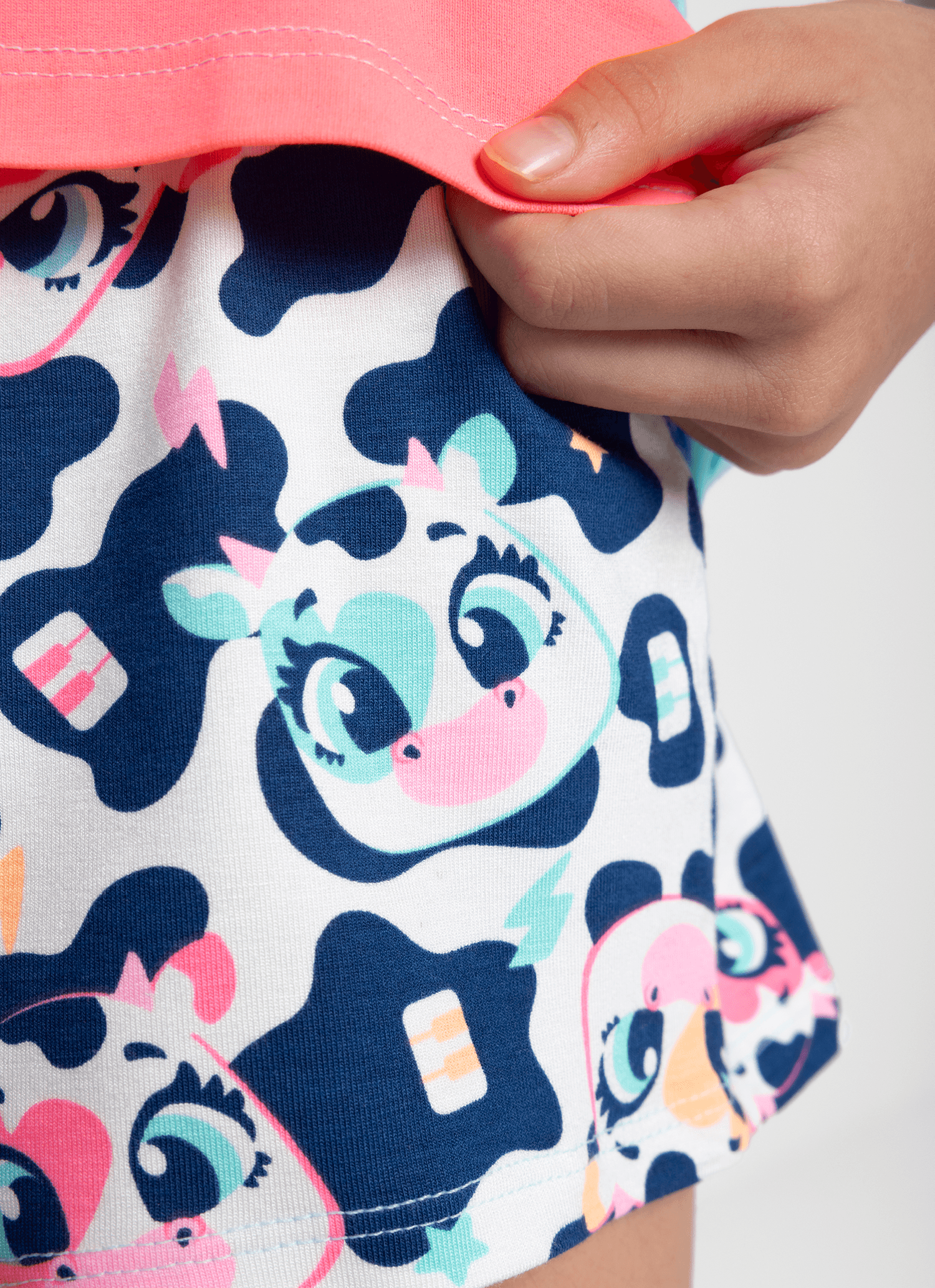 Pijama-Manga-Curta-Viscolycra-Menina-Vaca-Moosic