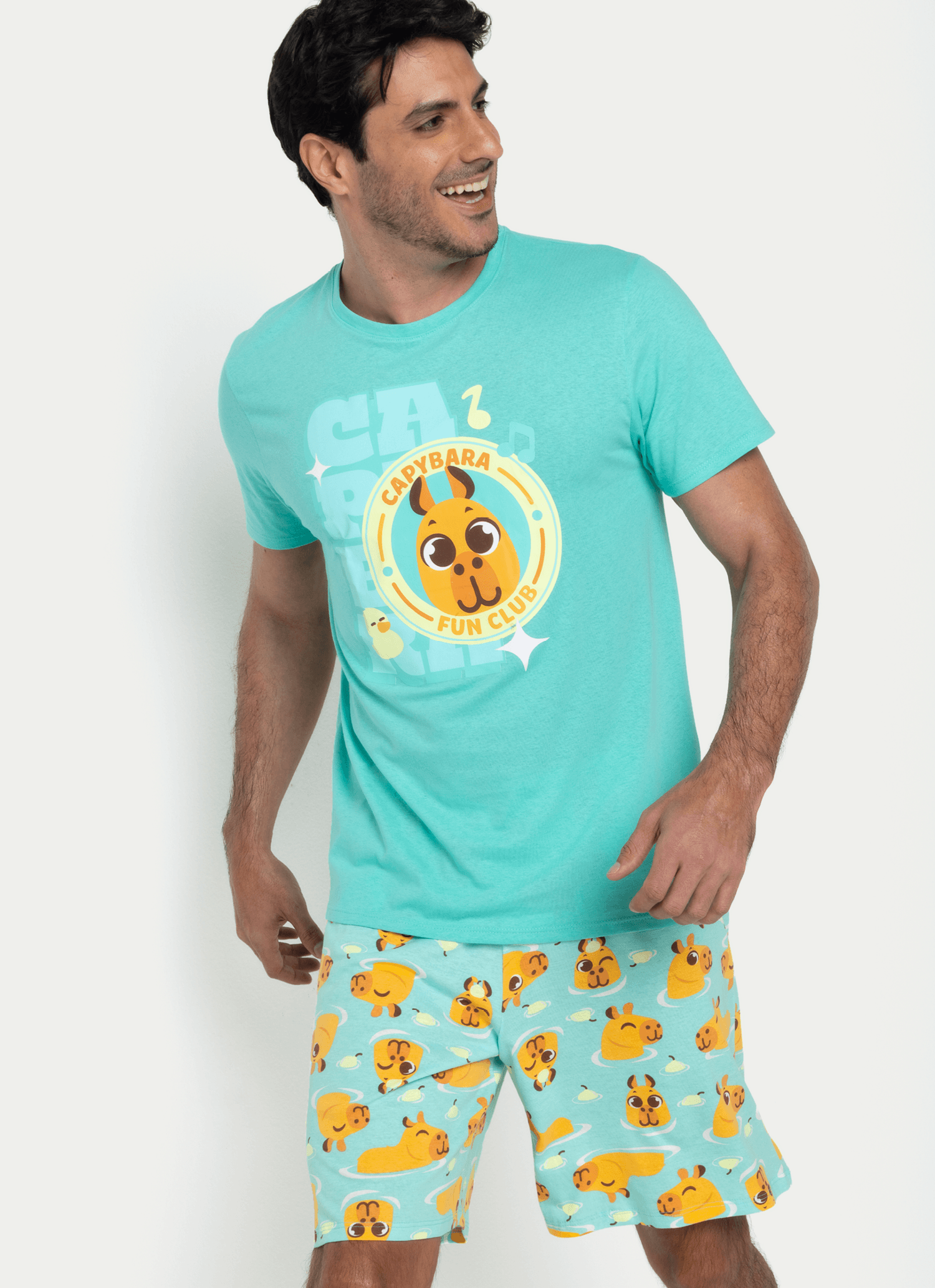 Pijama-Manga-Curta-Algodao-Masculino-Capy-Bora