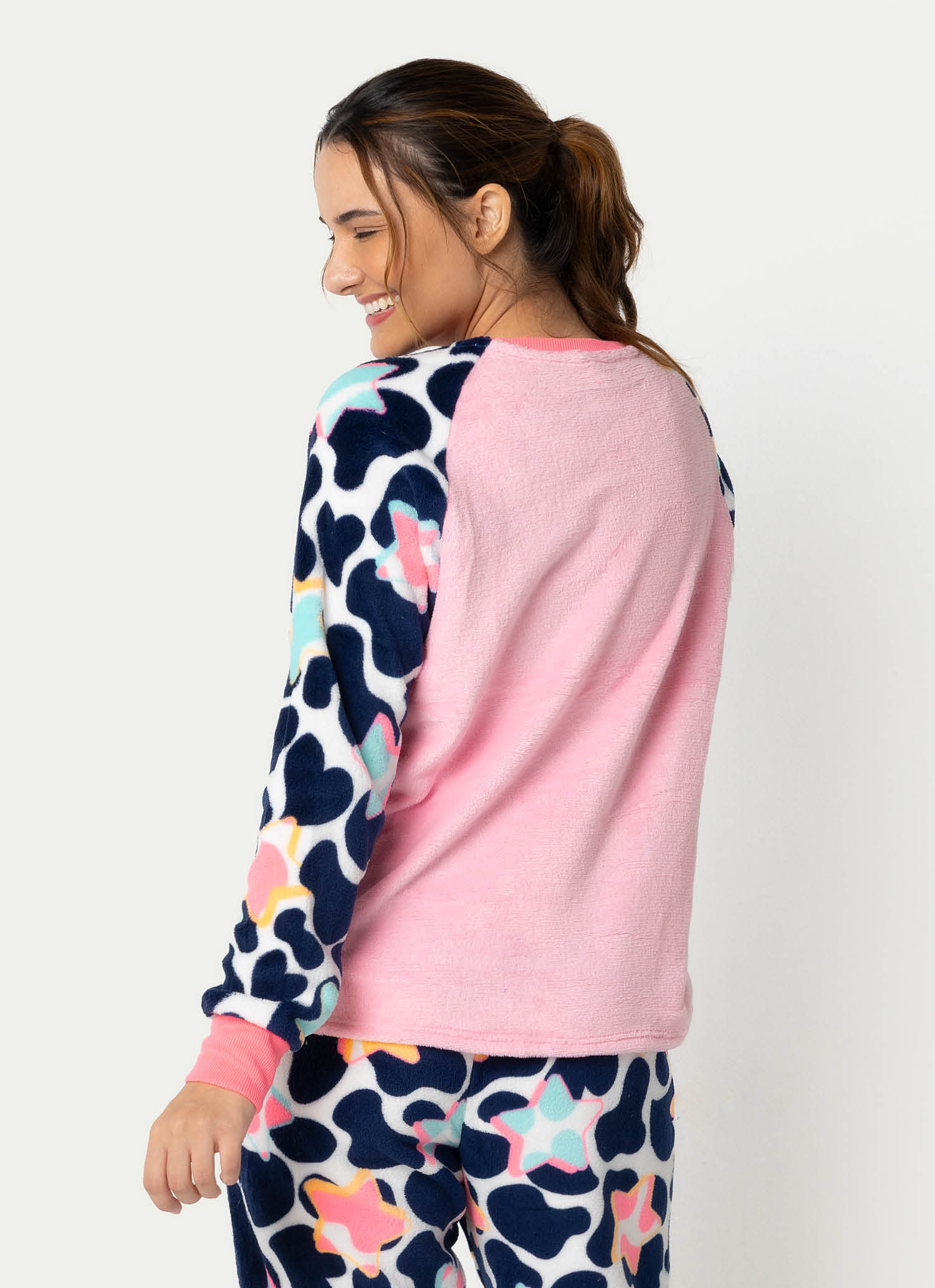 Pijama-Manga-Longa-Soft-Feminino-Vaca-Moosic