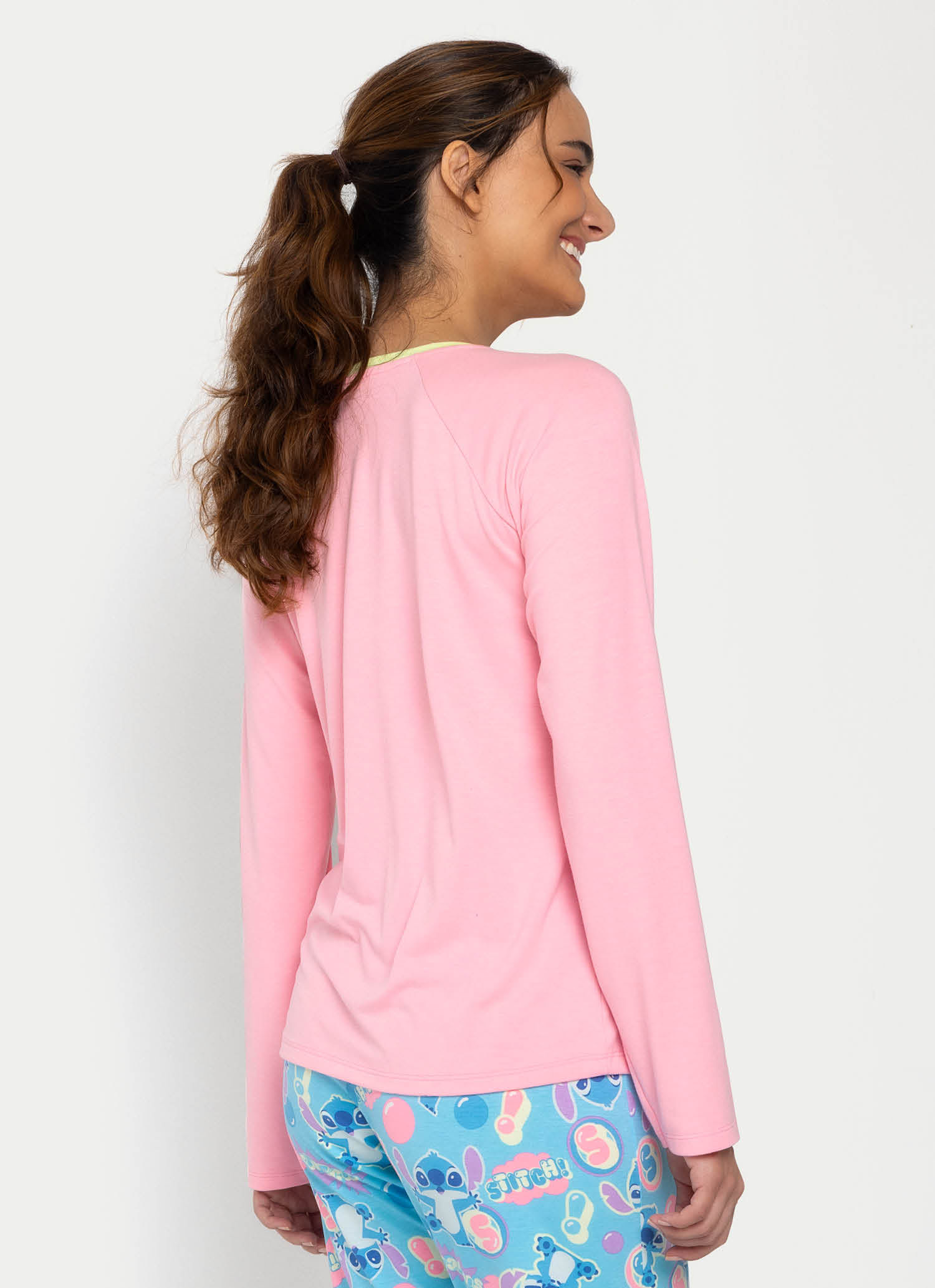 Pijama-Manga-Longa-Viscolycra-Feminino-Stitch