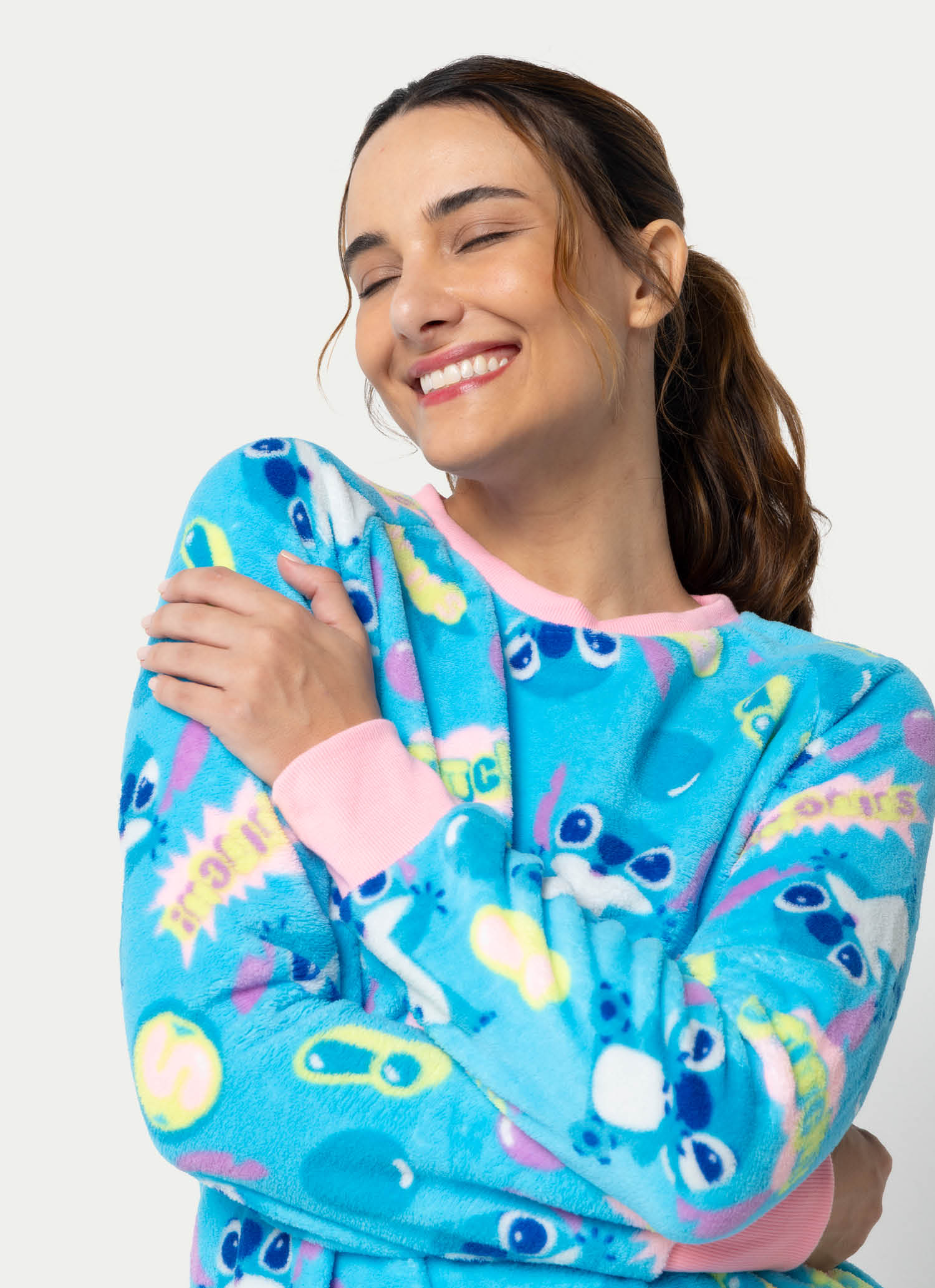 Pijama-Manga-Longa-Soft-Feminino-Stitch